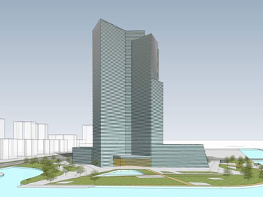 草图大师办公类模型1：高层办公楼，现代风格