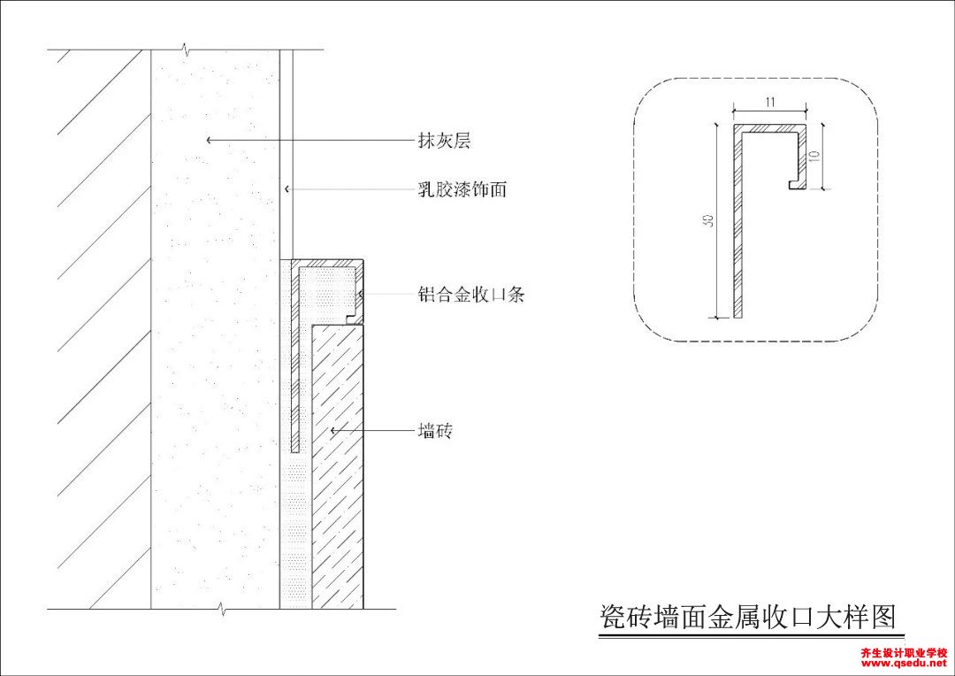 室内设计常见金属收口做法节点大样和施工工艺