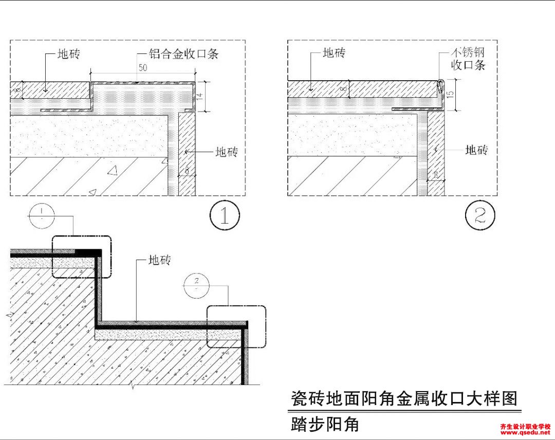 室内设计常见金属收口做法节点大样和施工工艺