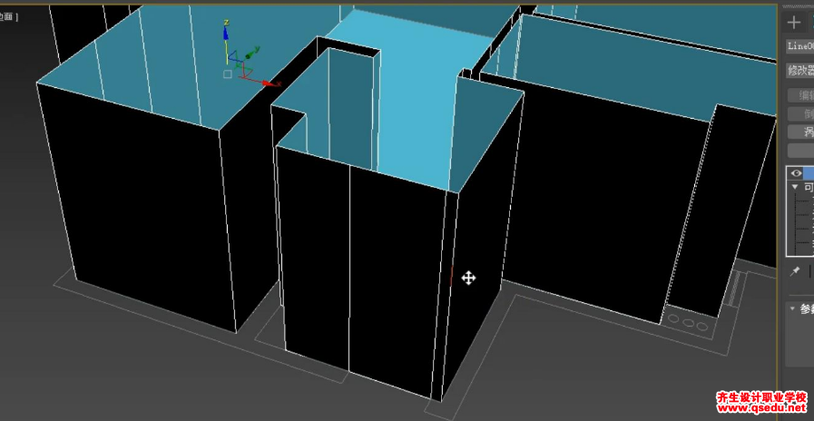 CAD图纸导入后，3dmax如何用建墙制作门窗室内建模
