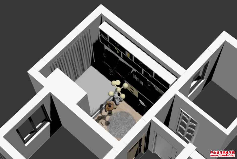 3dmax室内效果图，北欧风格儿童房效果图的做法