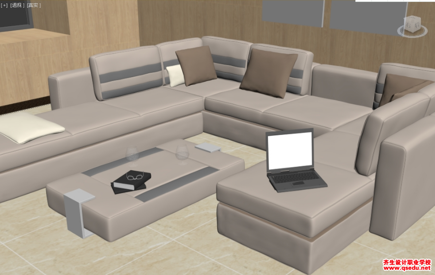 3DMax将家具3d模型、电器3d模型导入合并到室内客厅的方法