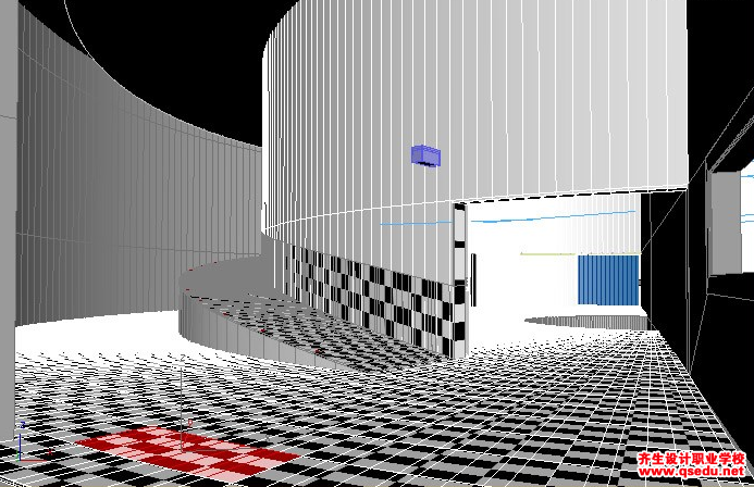 3DMAX三维建模，图书馆效果图