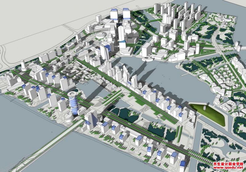 草图大师（SU）城市规划、建筑模型下载