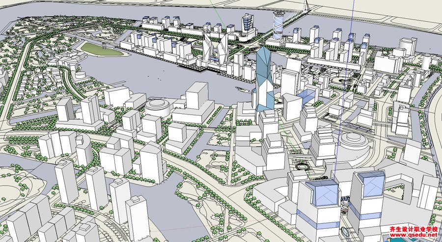 草图大师（SU）城市规划、建筑模型下载