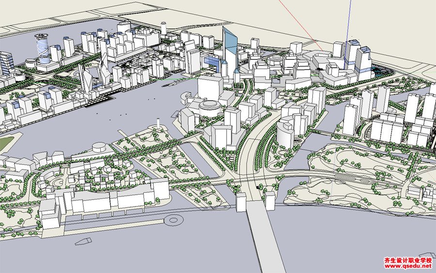 草图大师（SU）城市规划、建筑模型下载