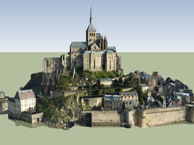 草图大师（SU）欧洲古典城堡小镇模型下载