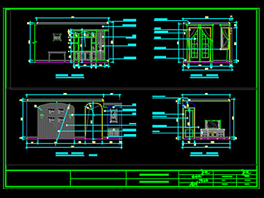 家装CAD图纸[36],地中海风格样板房CAD施工图全套附实景图