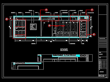家装CAD图纸[51],现代风格4房CAD施工图附效果图