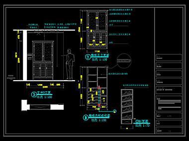 家装CAD图纸[52],中式风格4房CAD施工图全套附效果图