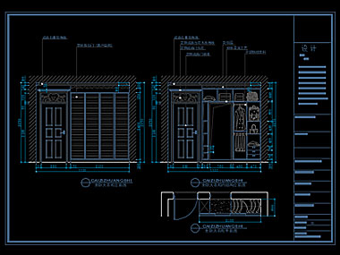 家装CAD图纸[54],简欧风格4居公寓CAD施工图全套