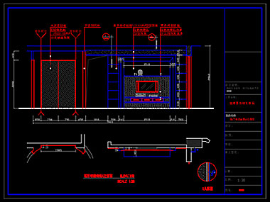 家装CAD图纸[60],现代风格3室2厅CAD施工图全套