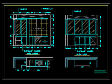 家装CAD图纸[72],现代风格2室CAD施工图全套免费下载