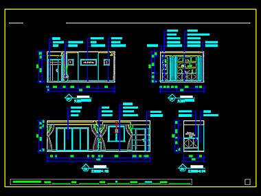 家装CAD图纸[94],现代风格4居CAD施工图全套下载