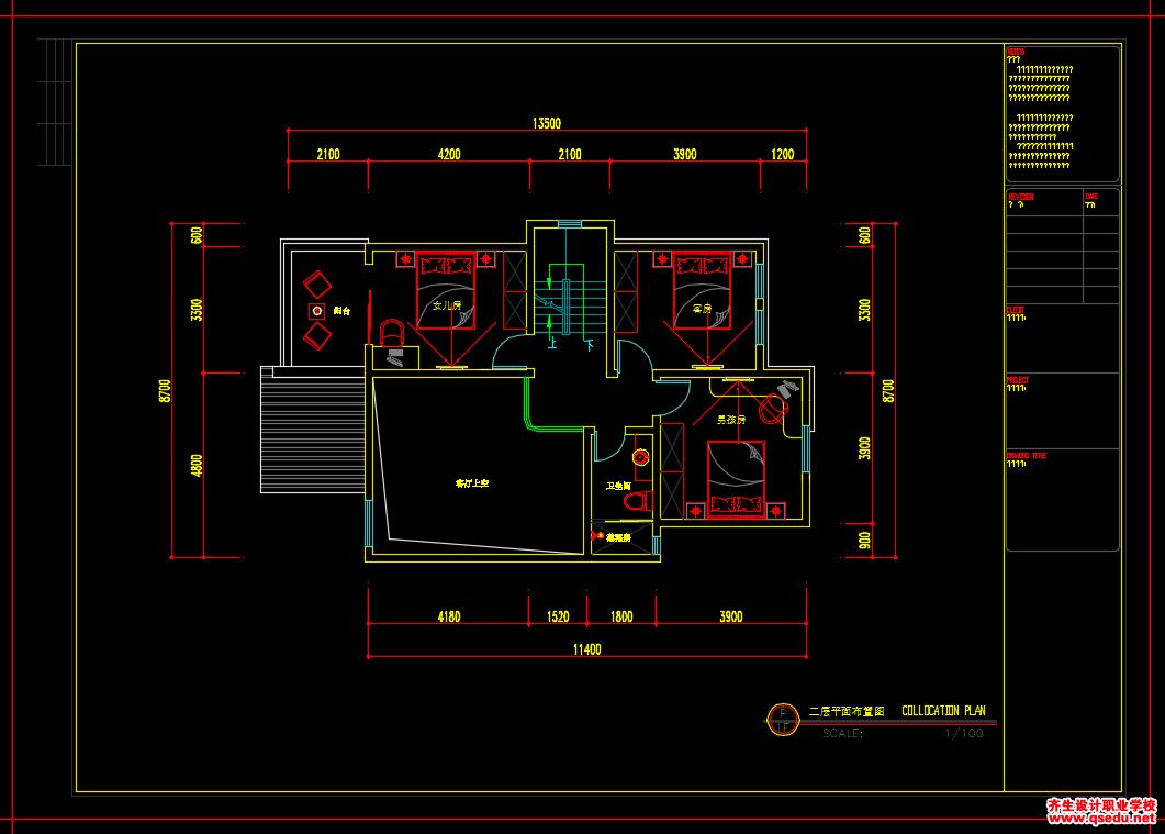 家装CAD图纸[101],别墅欧式风格罗曼时光CAD施工图全套