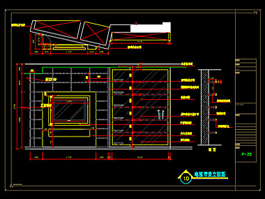 家装CAD图纸[131],现代风格3室2厅CAD施工图全套 苏州风情水岸