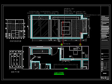 家装CAD图纸[158],现代风格4室2厅CAD施工图全套 旭辉左海岸
